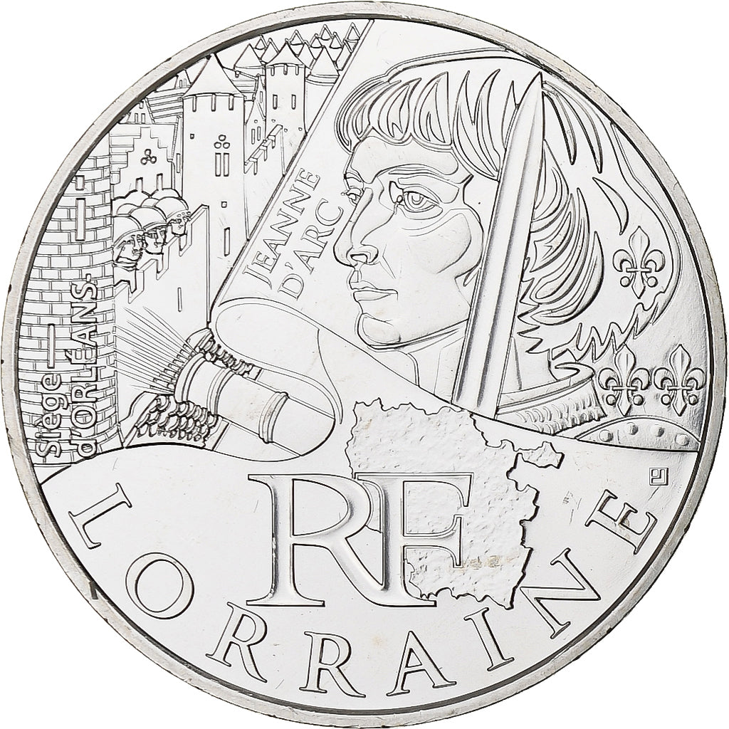 France, 10 Euro, Lorraine, 2012, Argent, SPL, KM:1888