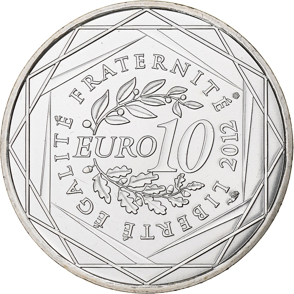 France, 10 Euro, Guadeloupe, 2012, Argent, SPL, KM:1873