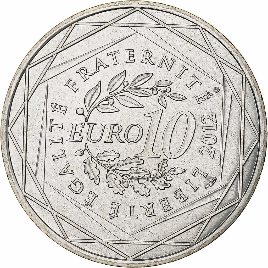 France, 10 Euro, Ile De France, 2012, Silver, MS(63), KM:1875