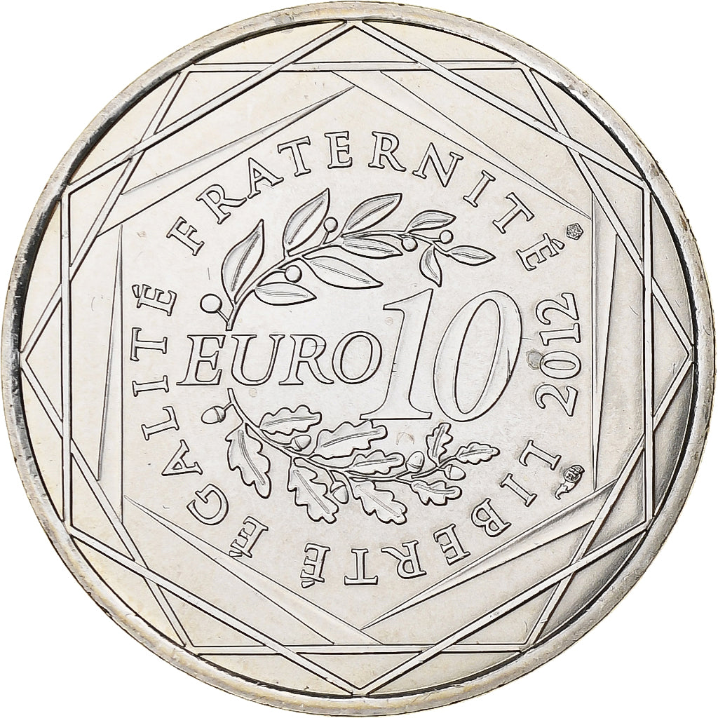 France, 10 Euro, Basse-Normandie, 2012, Silver, MS(63), KM:1865