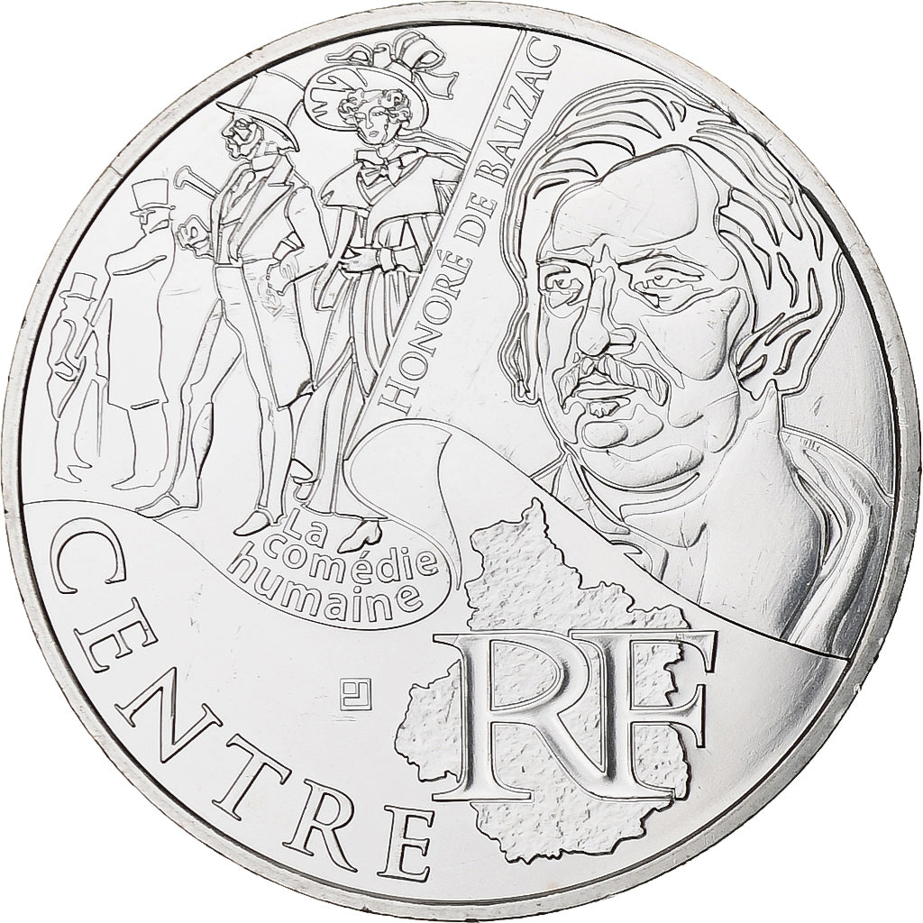 France, 10 Euro, Centre, 2012, Silver, MS(63), KM:1868