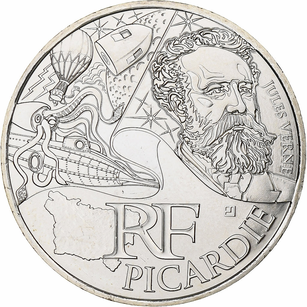 France, 10 Euro, Picardie, 2012, Silver, MS(63), KM:1882