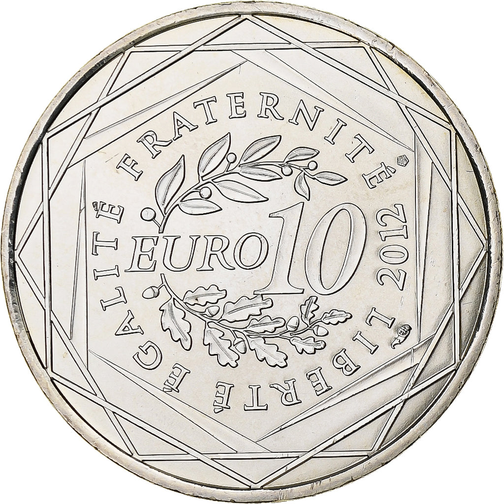 France, 10 Euro, Picardie, 2012, Silver, MS(63), KM:1882
