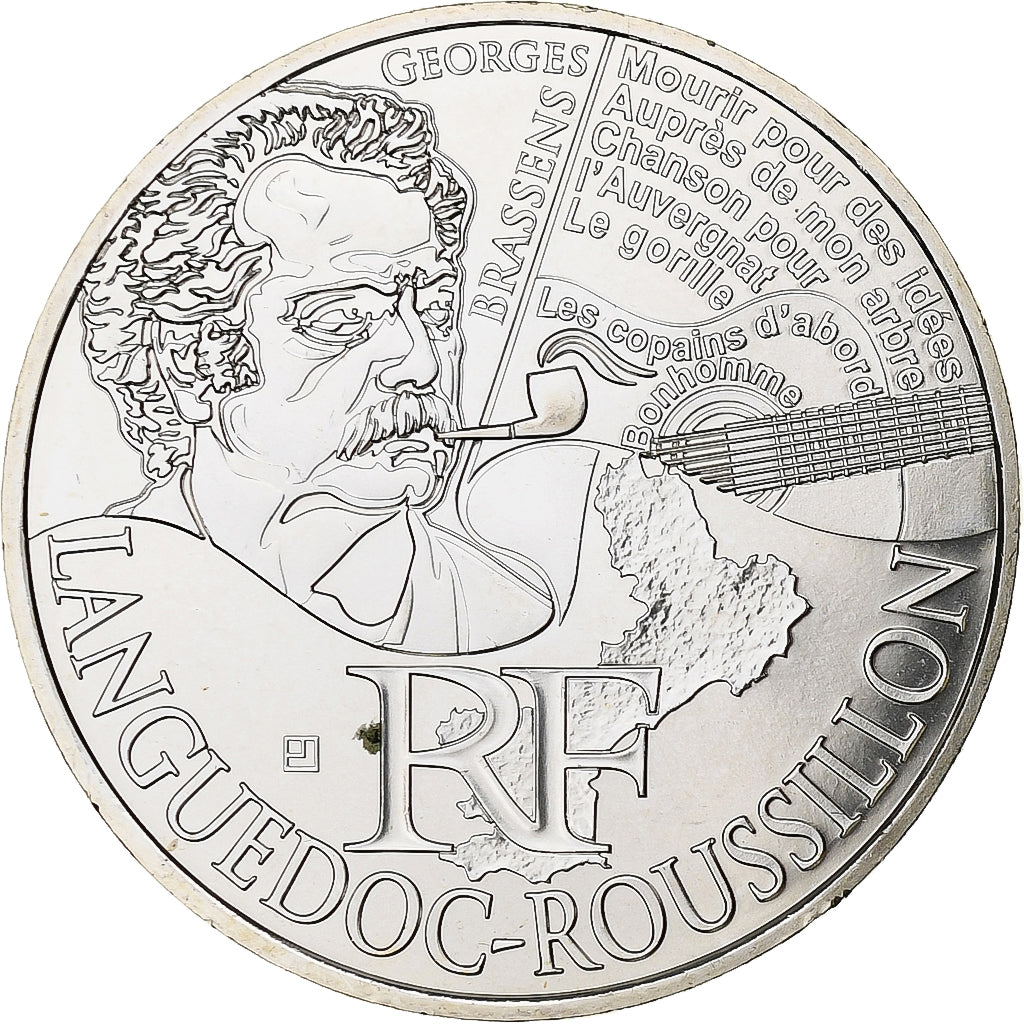 Frankrijk, 10 Euro, Languedoc roussillon, 2012, Zilver, UNC-, KM:1877