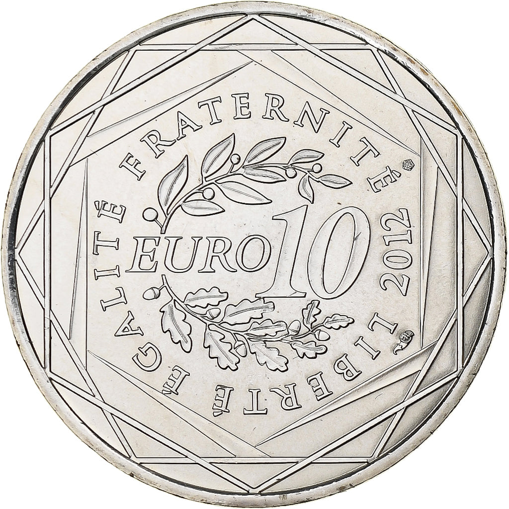 France, 10 Euro, Pays De La Loire, 2012, Silver, MS(63), KM:1881