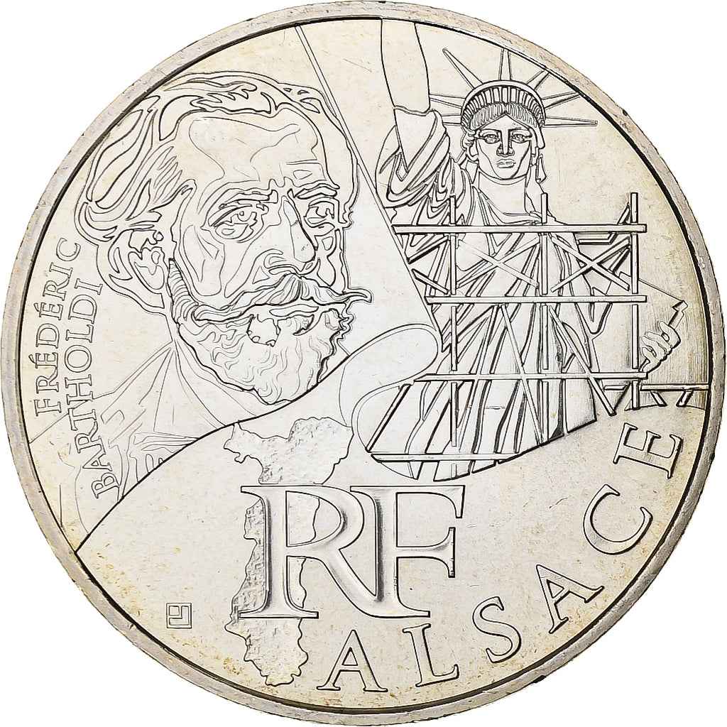 France, 10 Euro, Alsace, 2012, Silver, MS(63), KM:1870