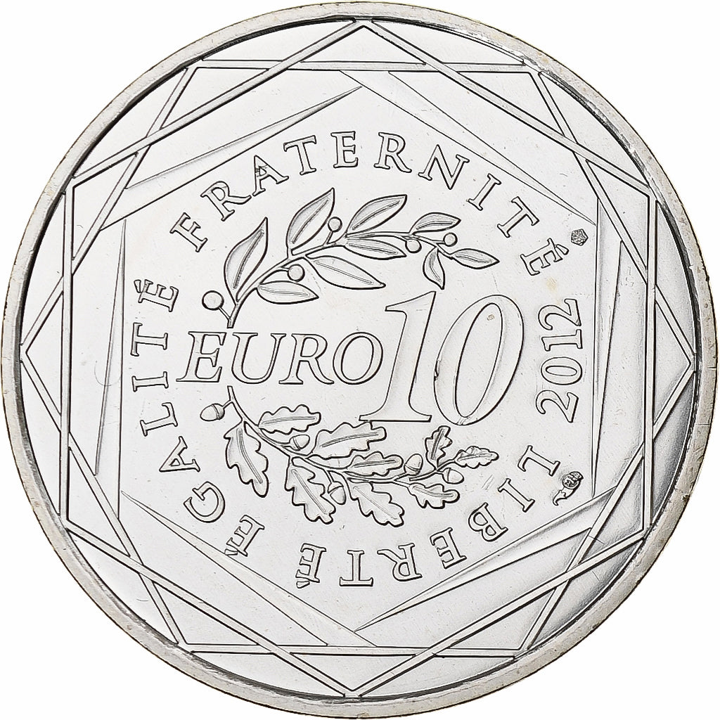 France, 10 Euro, Martinique, 2012, Silver, MS(63), KM:1879
