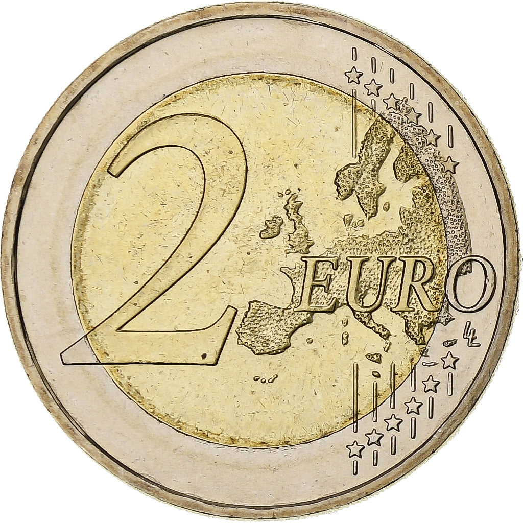 Germany, 2 Euro, Cathédrale de Hambourg, 2008, Berlin, Bi-Metallic, MS(63)