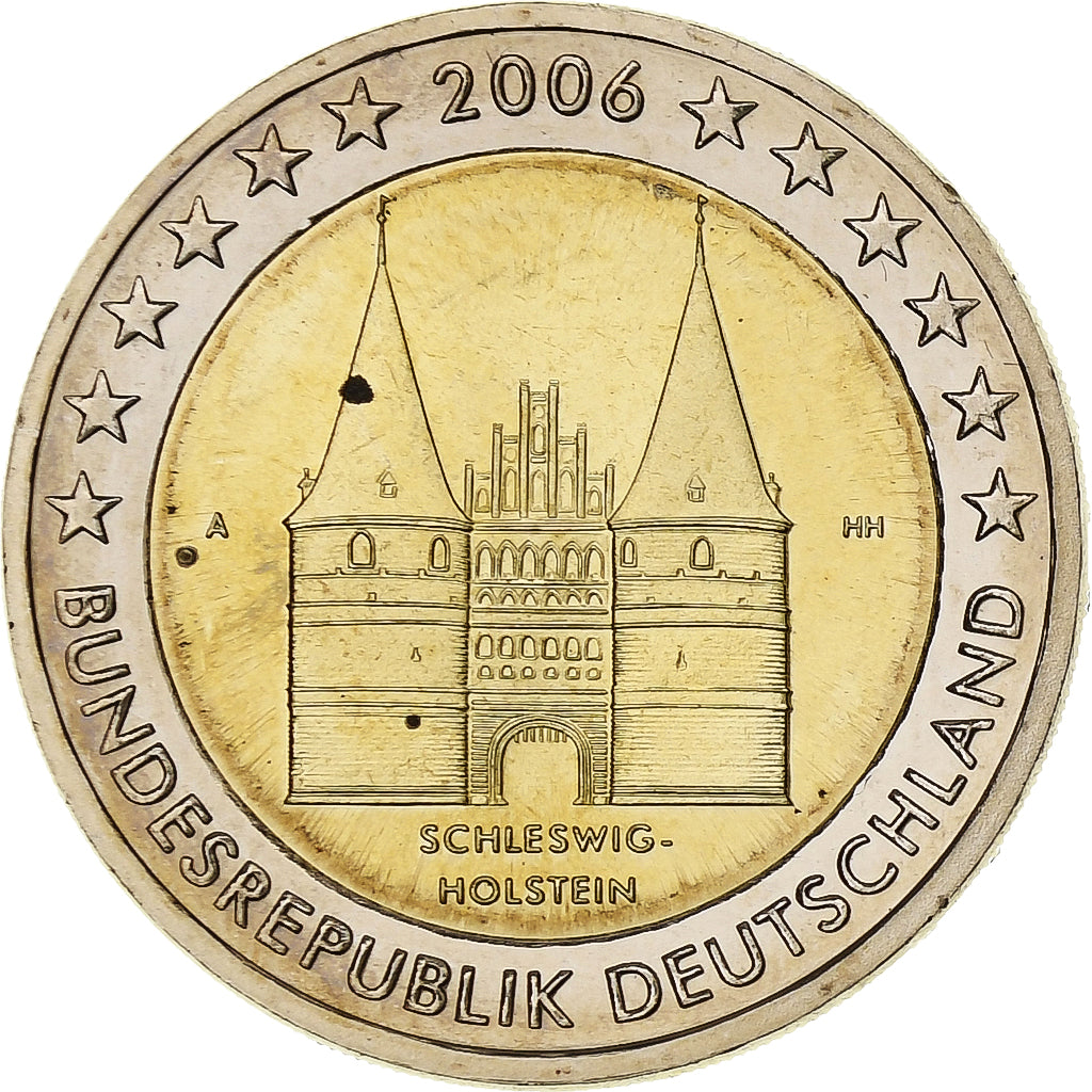 Allemagne, 2 Euro, Schleswig Holstein, 2006, Berlin, Bimétallique, SPL, KM:253