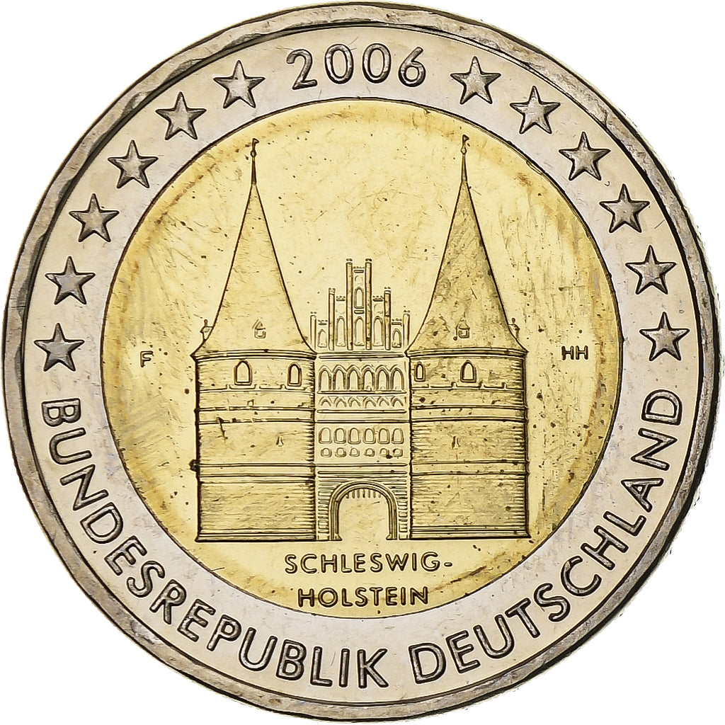 Allemagne, 2 Euro, Schleswig-Holstein, 2006, Stuttgart, Bimétallique, SUP+