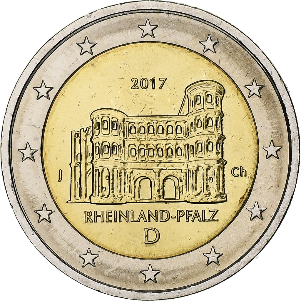 Duitsland, 2 Euro, Rheinland-Pfalz, 2017, Hamburg, Bi-Metallic, UNC-