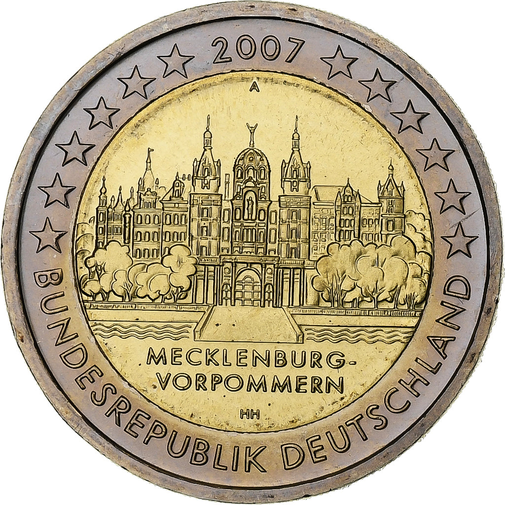 Germany, 2 Euro, Mecklenburg-Vorpommern, 2007, Berlin, Bi-Metallic, MS(63)