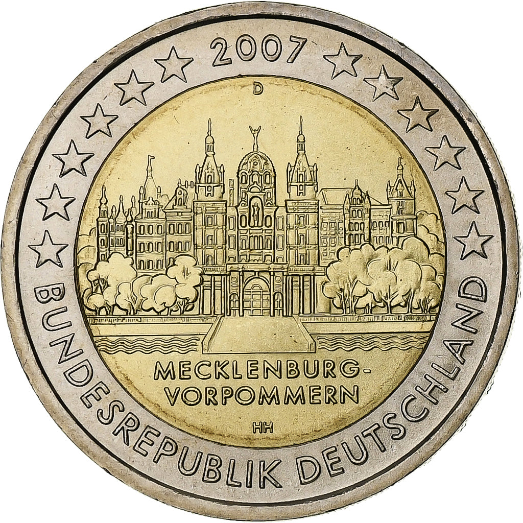 Germany, 2 Euro, Mecklenburg-Vorpommern, 2007, Munich, Bi-Metallic, MS(63)