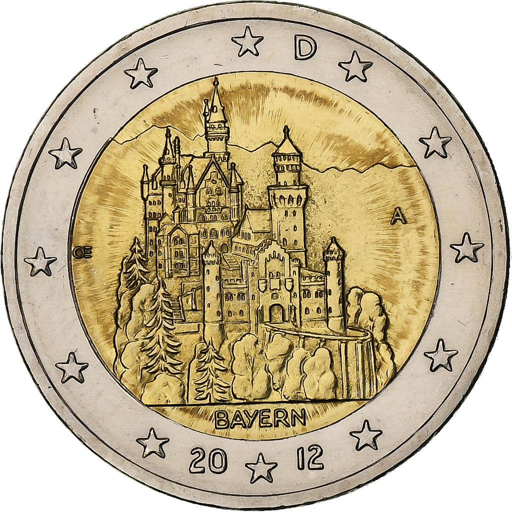 Alemanha, 2 Euro, Bayern, 2012, Berlin, Bimetálico, MS(63)
