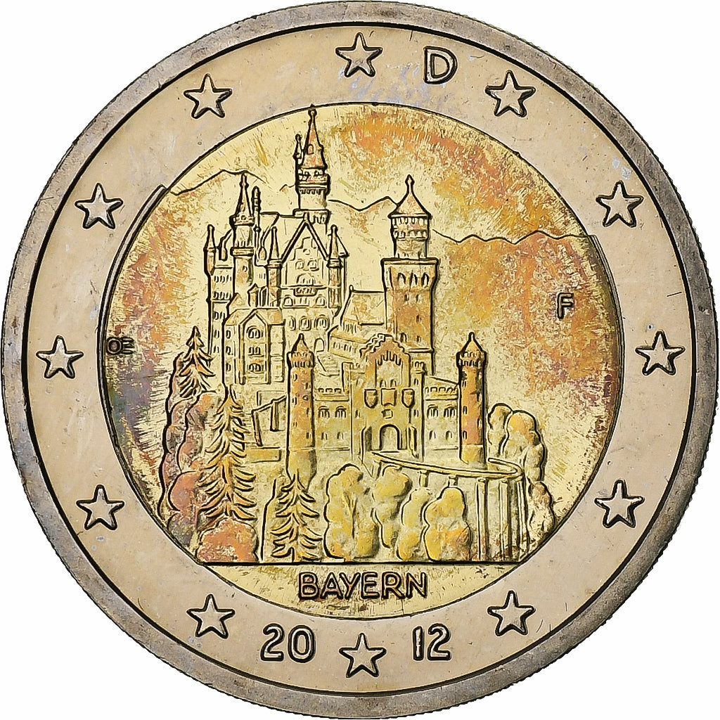 Allemagne, 2 Euro, Bayern, 2012, Stuttgart, Bimétallique, SPL