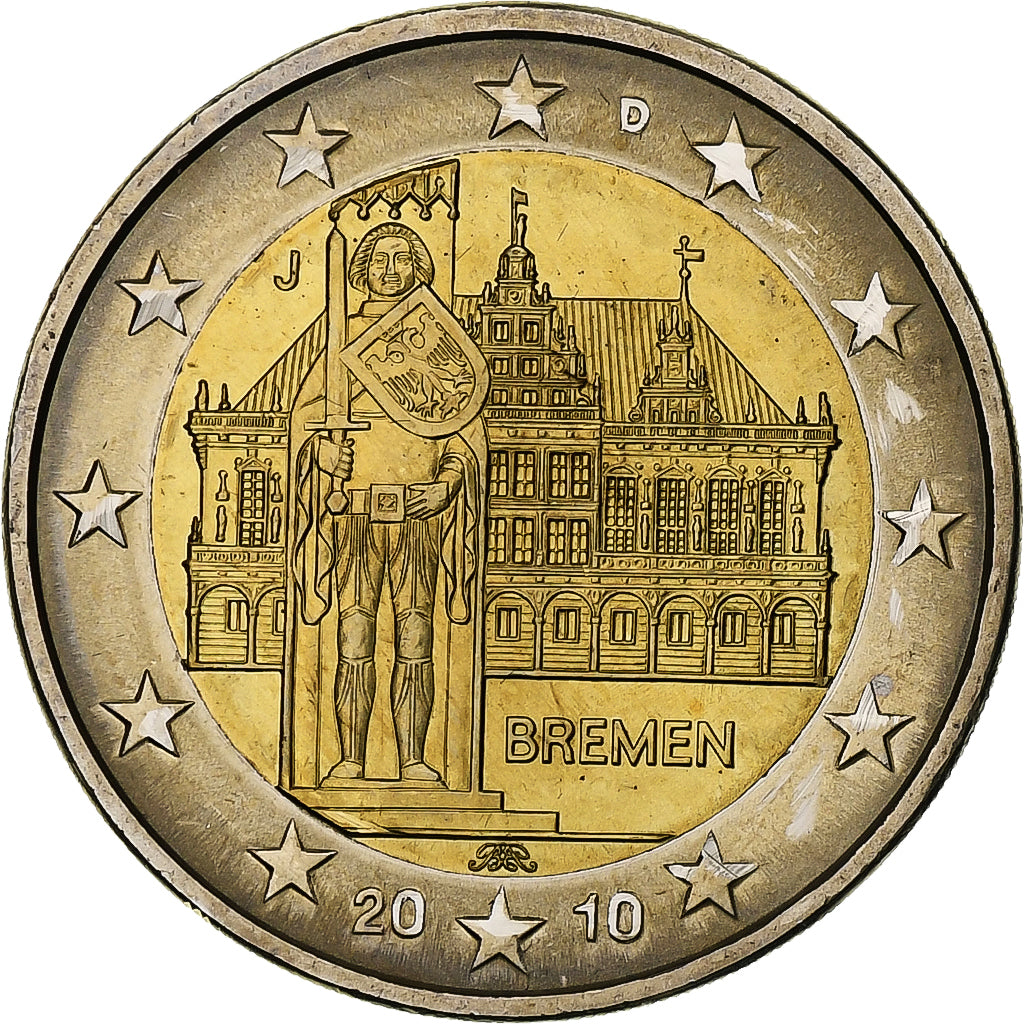 Duitsland, 2 Euro, Bremen, 2010, Hamburg, Bi-Metallic, UNC-, KM:285