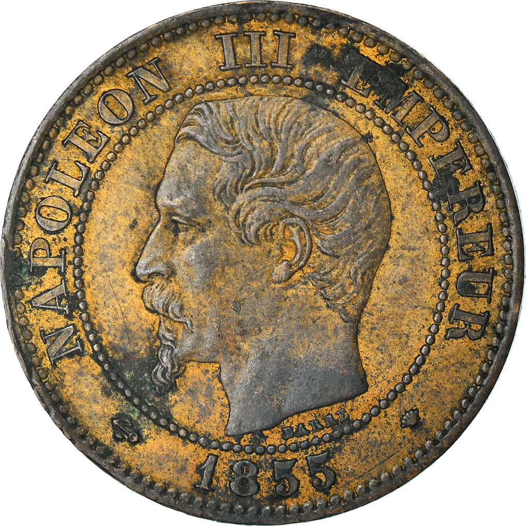 Monnaie, France, Napoleon III, Napoléon III, 2 Centimes, 1855, Marseille, TB