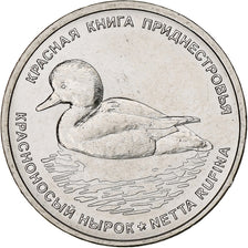 Transnistria, Rouble, 2023, Canard - Nette rousse, Nickel plated steel, MS(63)