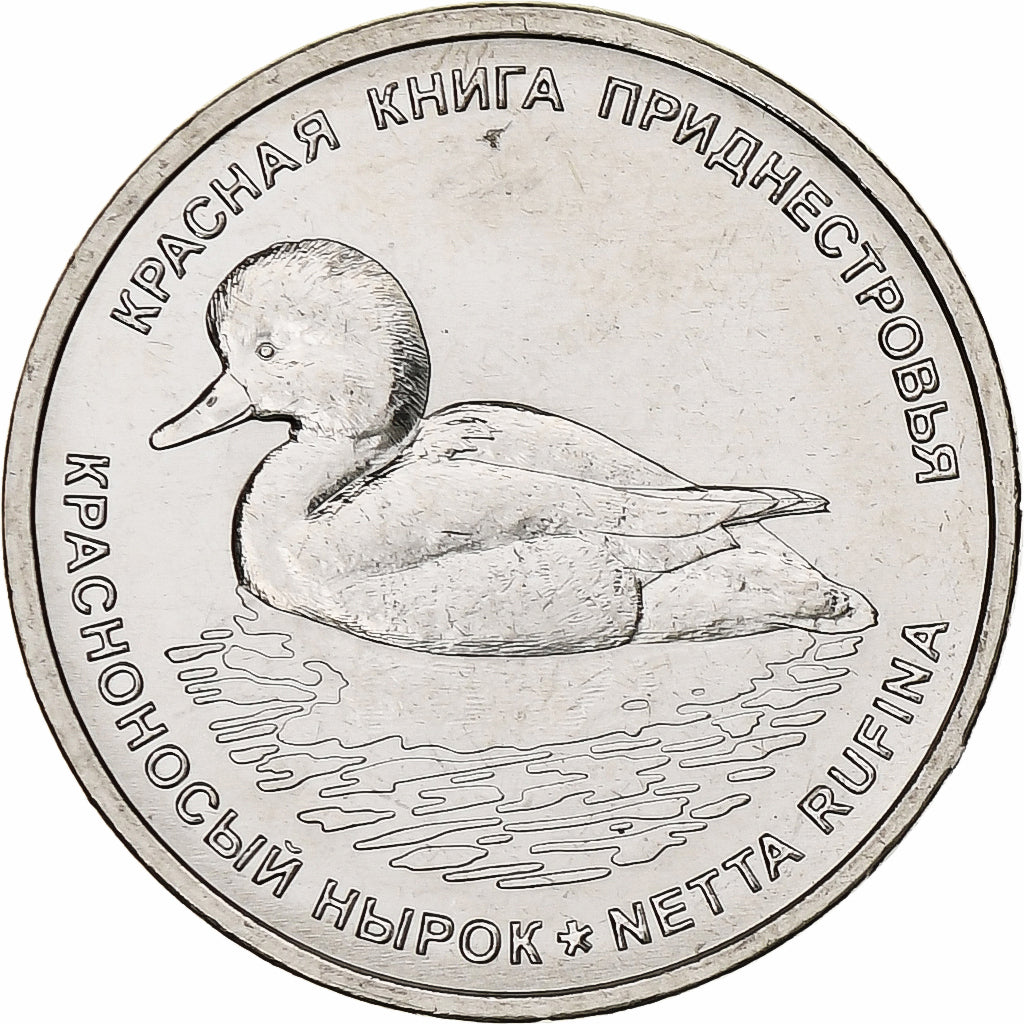 Transnistria, Rouble, 2023, Canard - Nette rousse, Nickel plated steel, MS(63)