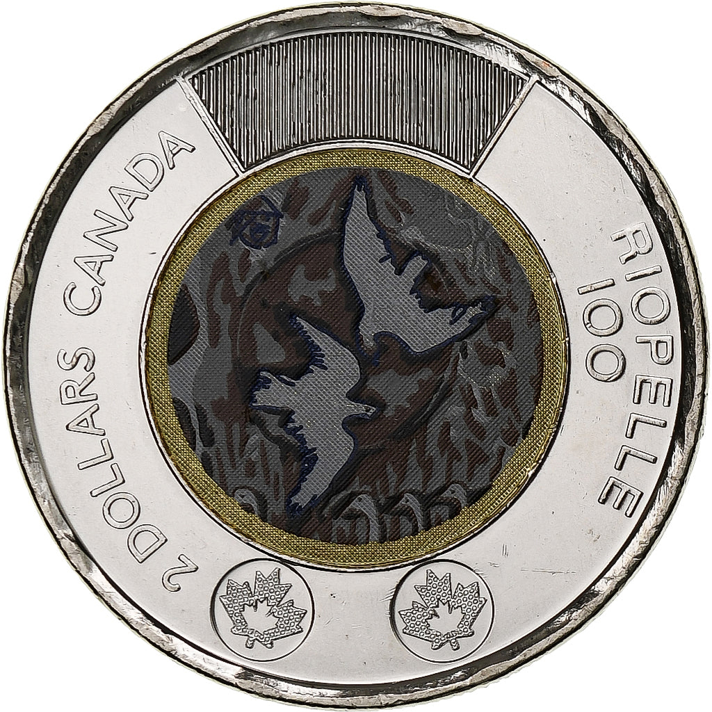 Canada, 2 Dollars, 2023, Winnipeg, Colorized, Riopelle, Bi-Metallic, MS(63)