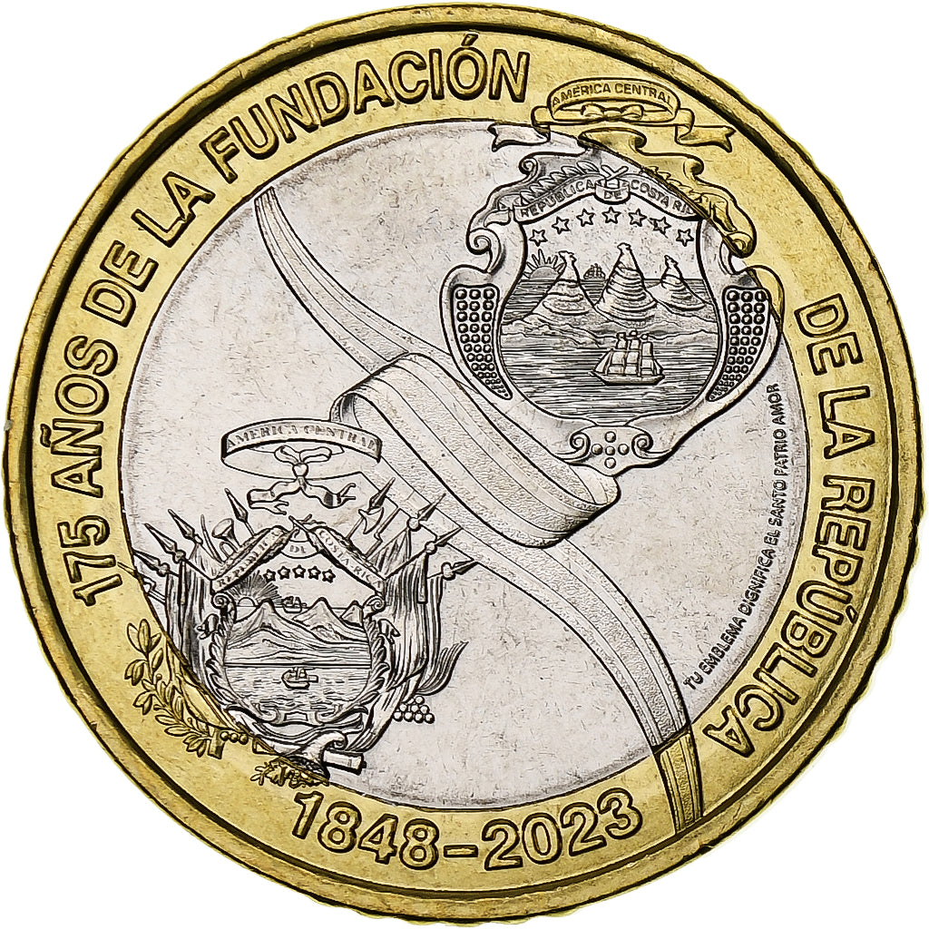 Costa Rica, 500 Colones, 2023, Bimetálico, SC