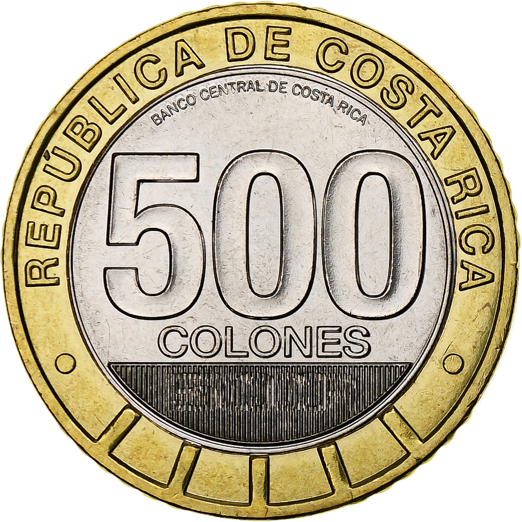 Costa Rica, 500 Colones, 2023, Bimetálico, SC
