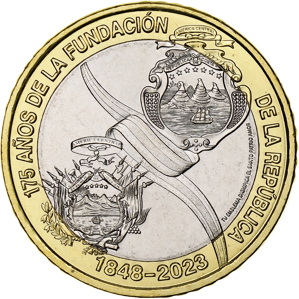 Costa Rica, 500 Colones, 2023, Bimetálico, SC