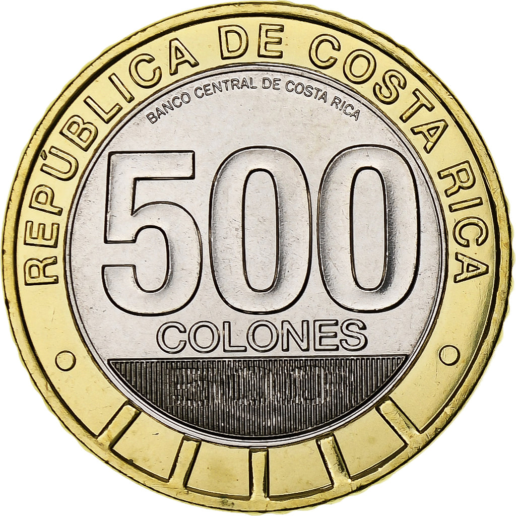 Costa Rica, 500 Colones, 2023, Bimetálico, SC