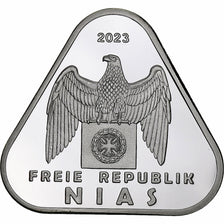 Indonesien, 20 Mark, 2023, Freie Republik Nias, Silver plated copper-nickel
