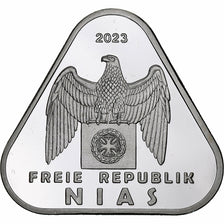 Indonesia, 20 Mark, 2023, Freie Republik Nias, Silver plated copper-nickel