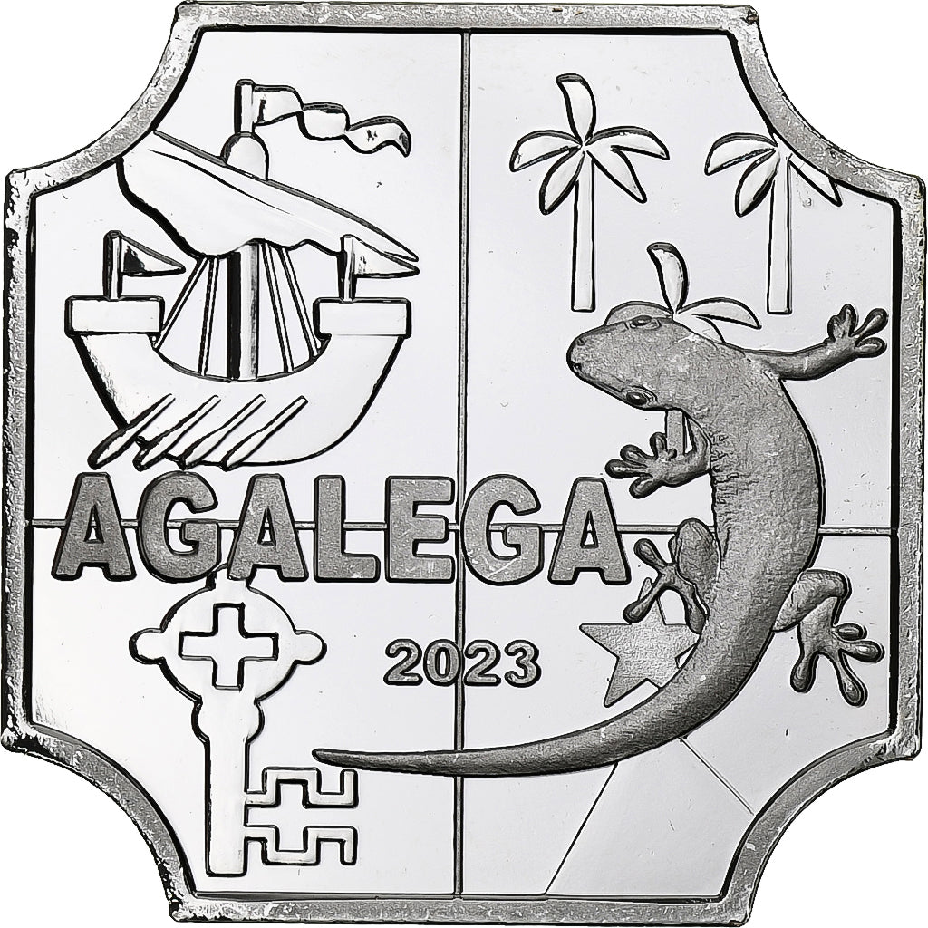 Mauritius, 500 Rupees, 2023, Agalega Islands, Silver plated copper-nickel, FDC