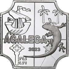 Mauritius, 500 Rupees, 2023, Agalega Islands, Silver plated copper-nickel, FDC