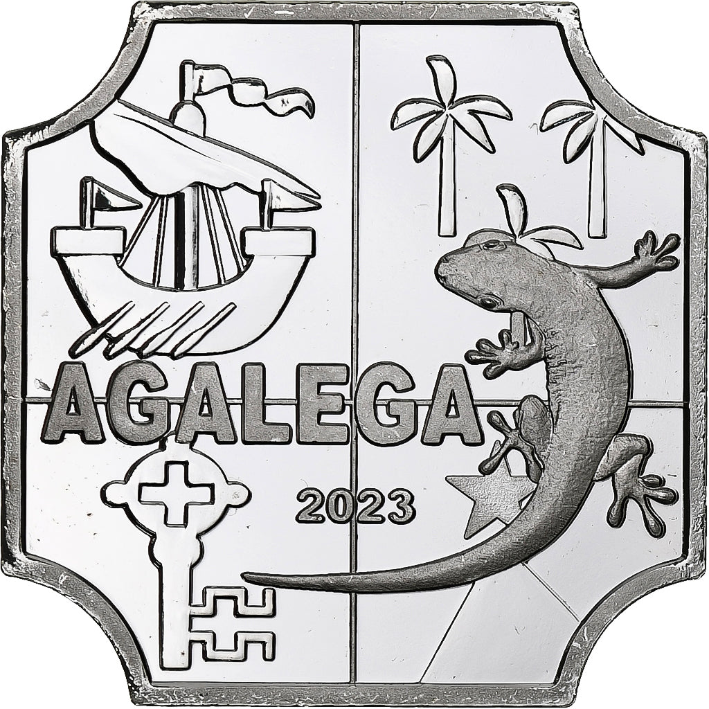 Mauritius, 500 Rupees, 2023, Agalega Islands, Silver plated copper-nickel, FDC