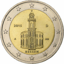 Germany, 2 Euro, Hessen, 2015, Berlin, Bi-Metallic, MS(63)