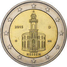 Germany, 2 Euro, Hessen, 2015, Karlsruhe, Bi-Metallic, MS(63)