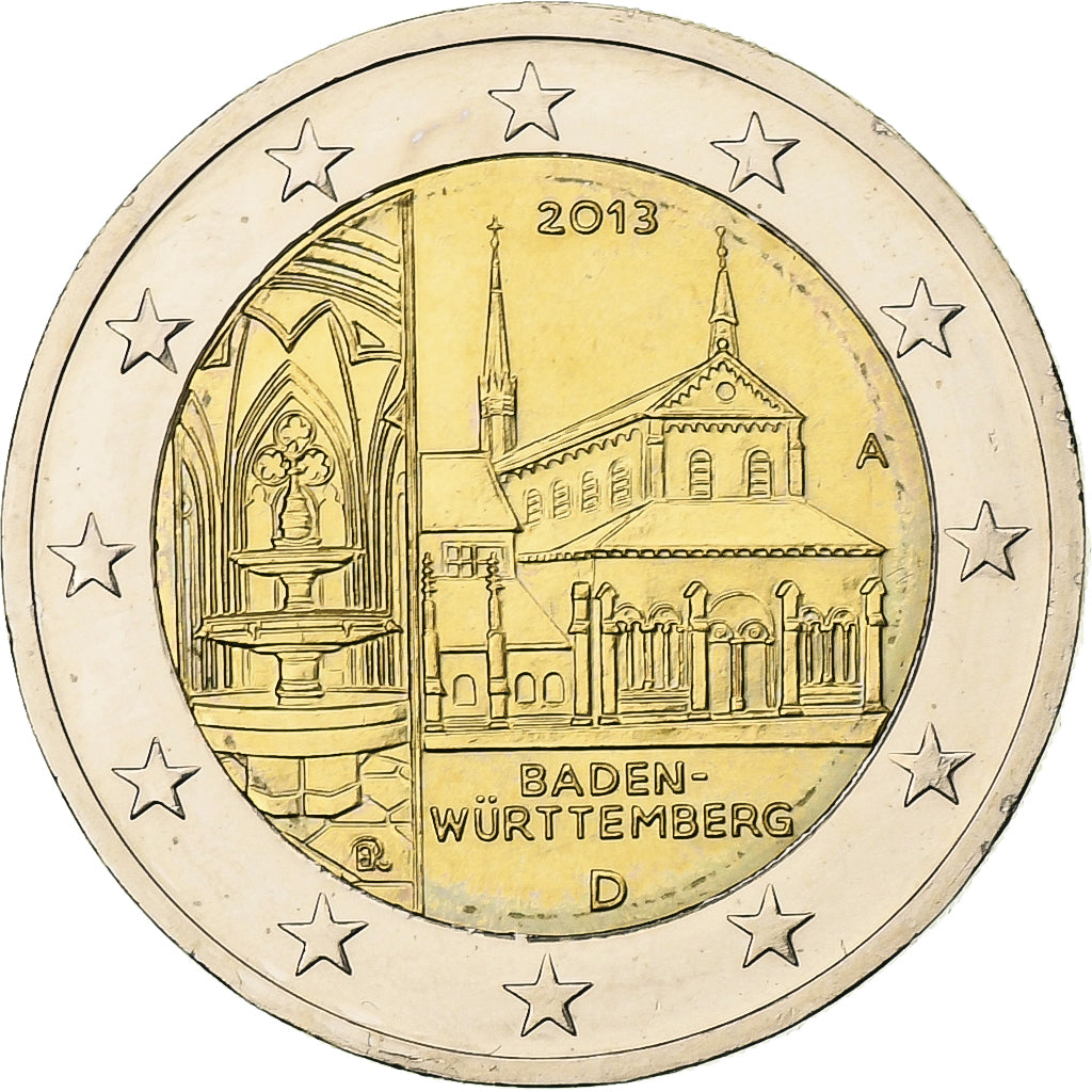 Alemanha, 2 Euro, Baden-Württemberg, 2013, Berlin, Bimetálico, MS(63), KM:314