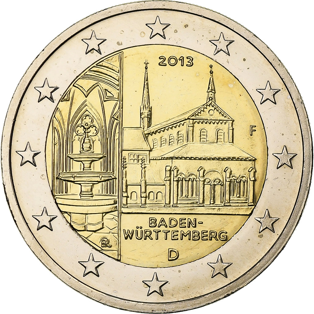 Germania, 2 Euro, Baden-Wurttemberg, 2013, Stuttgart, Bi-metallico, SPL, KM:314