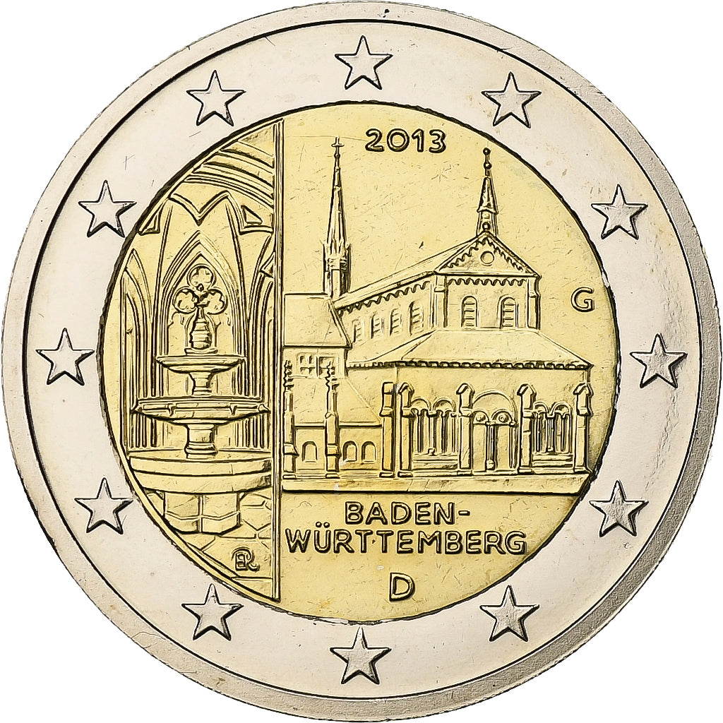 Alemanha, 2 Euro, Baden-Württemberg, 2013, Karlsruhe, Bimetálico, MS(63)