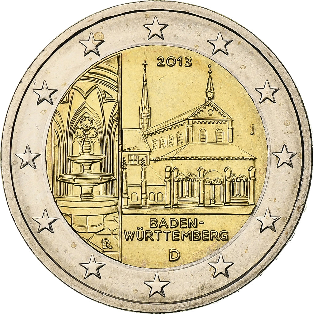 Germany, 2 Euro, Baden-Württemberg, 2013, Hamburg, Bi-Metallic, MS(63), KM:314