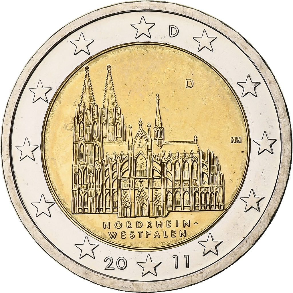 Alemanha, 2 Euro, Nordrhein-Westfalen, 2011, Munich, Bimetálico, MS(63), KM:293