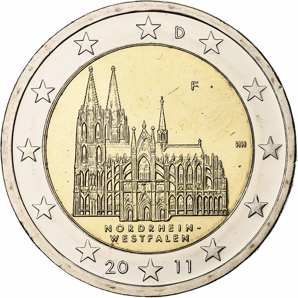 Alemanha, 2 Euro, Nordrhein-Westfalen, 2011, Stuttgart, Bimetálico, MS(63)