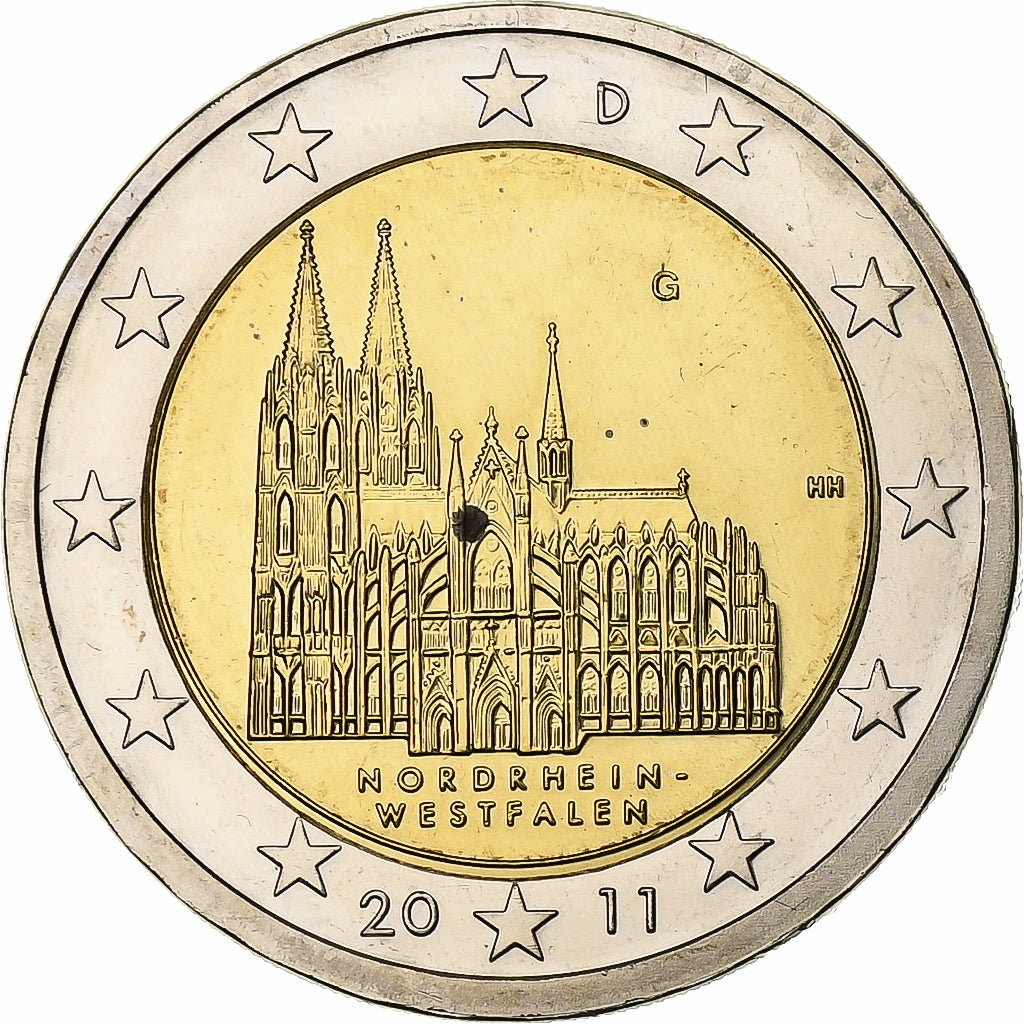 Alemanha, 2 Euro, Nordrhein-Westfalen, 2011, Karlsruhe, Bimetálico, MS(63)