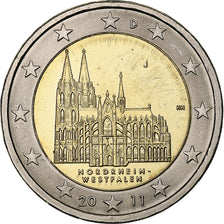 Duitsland, 2 Euro, Nordrhein-Westfalen, 2011, Hamburg, Bi-Metallic, UNC-, KM:293