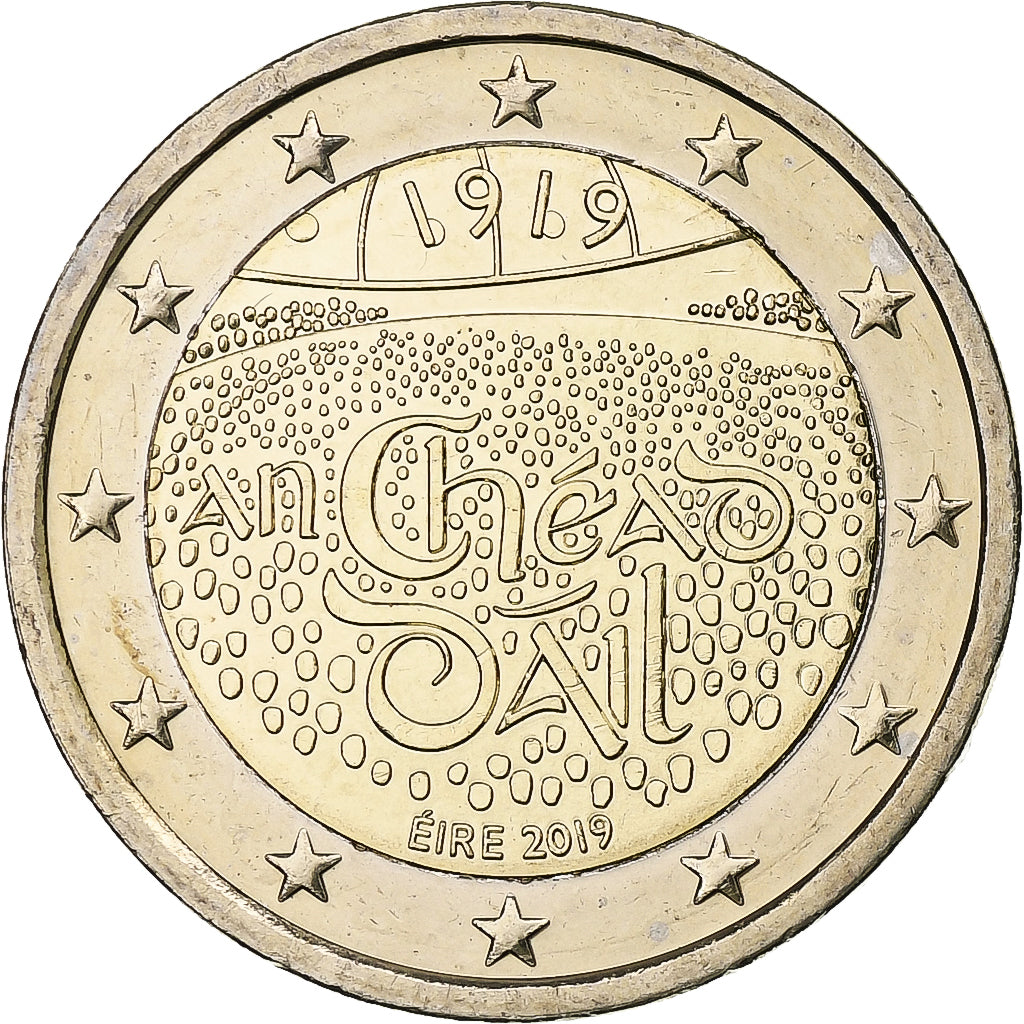 Irlanda, 2 Euro, Dáil Éireann, 2019, Dublin, Bimetálico, MS(63)