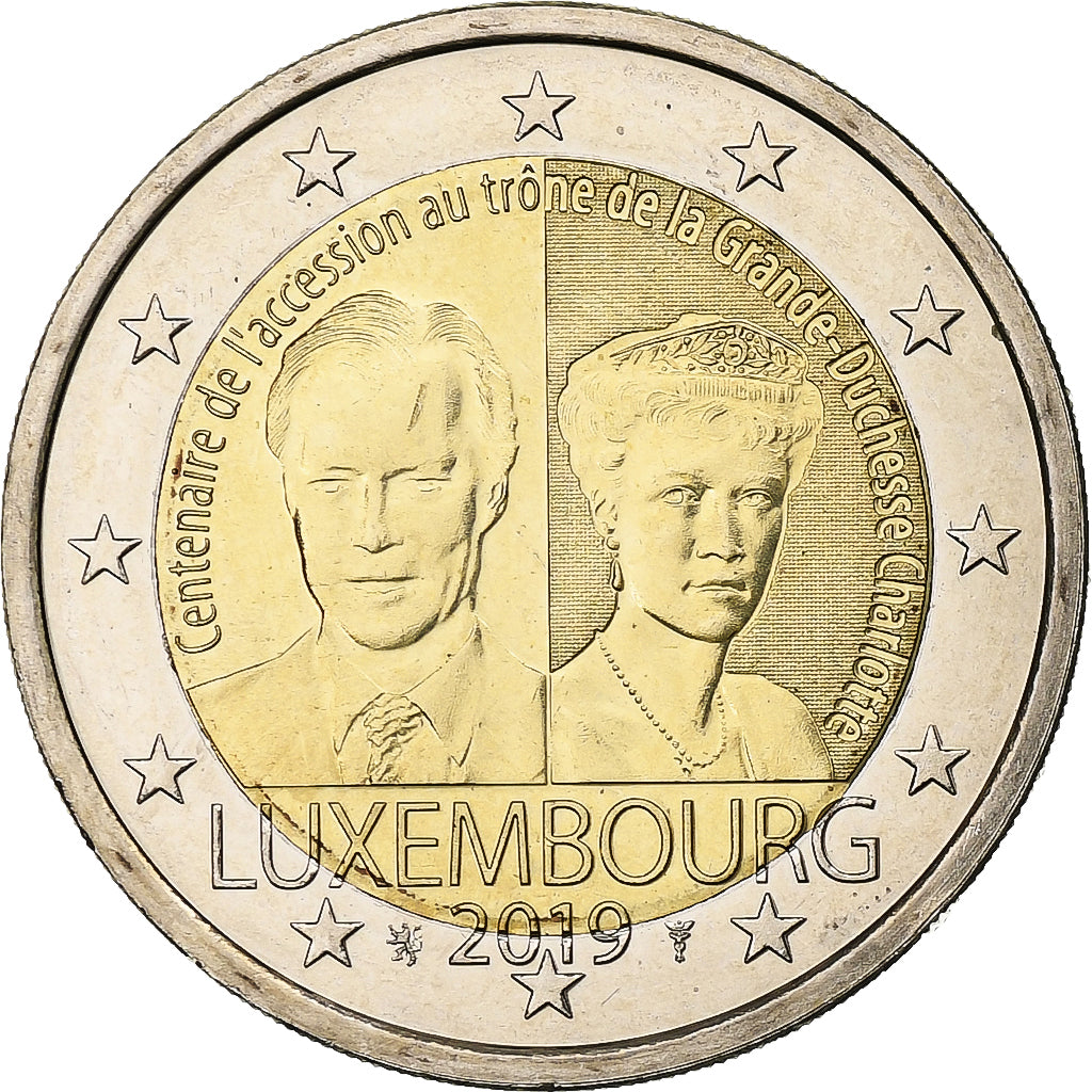 Luxemburg, 2 Euro, Grande-Duchesse Charlotte, 2019, Bi-Metallic, UNZ
