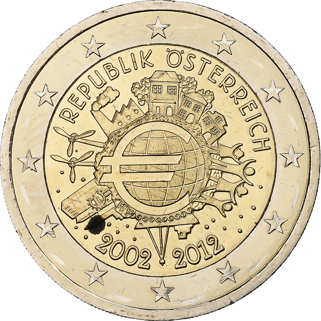 Austria, 2 Euro, Introduction de l'euro, 2012, Vienna, Bimetálico, SC, KM:3205