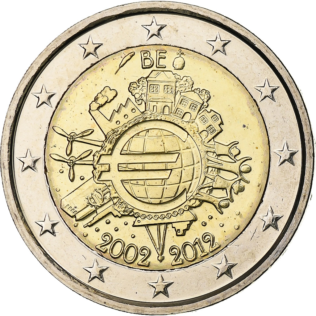 Bélgica, Albert II, 2 Euro, Introduction de l'euro, 2012, Brussels