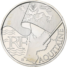 Frankrijk, 10 Euro, Euros des régions, Aquitaine, 2010, Zilver, UNC-, KM:1645