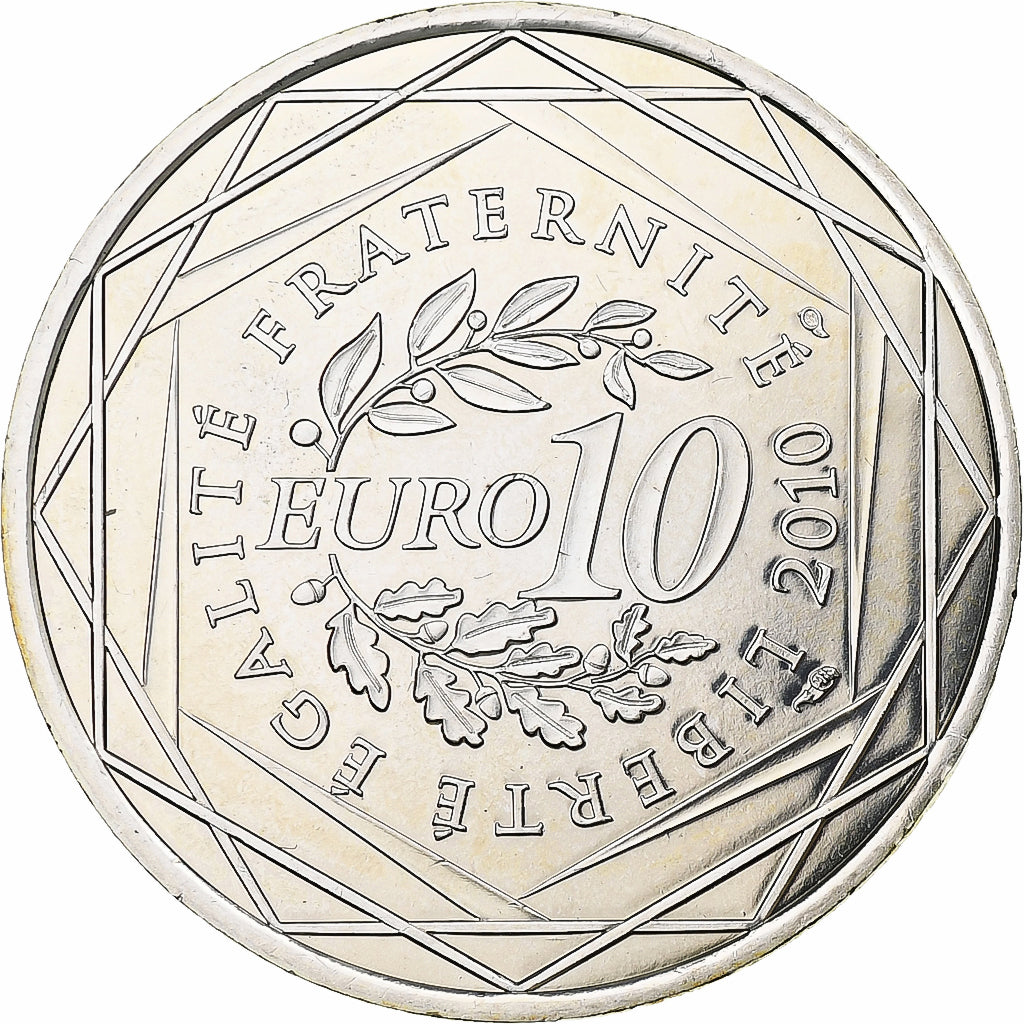 Frankrijk, 10 Euro, Euros des régions, Aquitaine, 2010, Zilver, UNC-, KM:1645