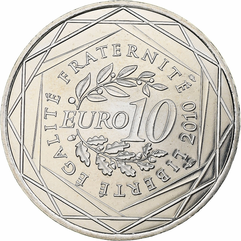 Frankrijk, 10 Euro, Euros des régions, Auvergne, 2010, Zilver, UNC-, KM:1646